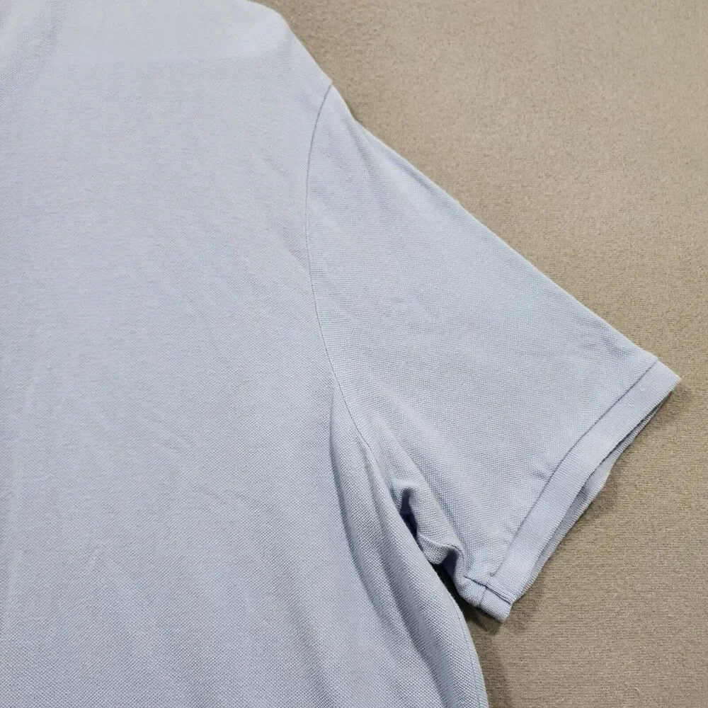 Polo Ralph Lauren Polo Shirt Mens 2XL Blue Solid Classic Fit 100% Cotton
